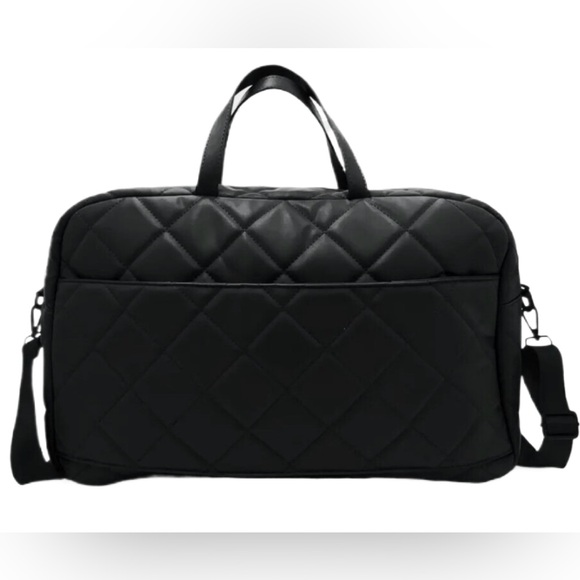 Gilda Paris "G" Logo Black Weekender Crossbody Travel w/ Slip Back - Picture 3 of 4